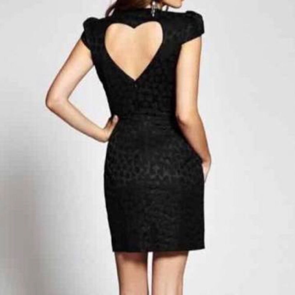 Black Guess heart back dress